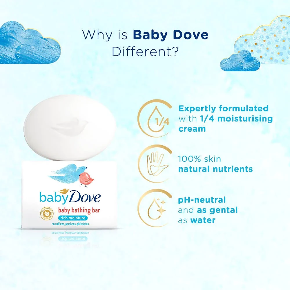 Baby Dove Rich Moisture Bathing Bar, 75 g (Pack of 3)-5.webp